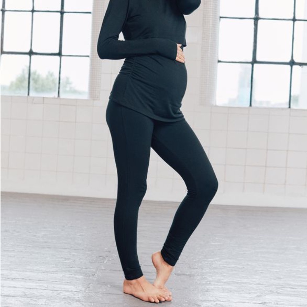 Seraphine Black Thermal Maternity Leggings - Size XL - Black